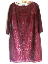 Wallis Wine 3/4 Sleeve Lined