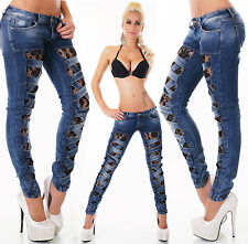 Simply Chic Women's Cutout Skinny Stretch Denim Jeans - S/M/L