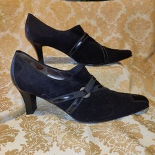 Gabor Womens Black Suede