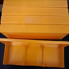 5 x 35mm Kodak Kodachrome Yellow Plastic Slide Storage Boxes