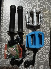 Bmx Parts Spares Bundle Job Lot. Salt Clark Odi Levers Pedals Grips Brake Blocks