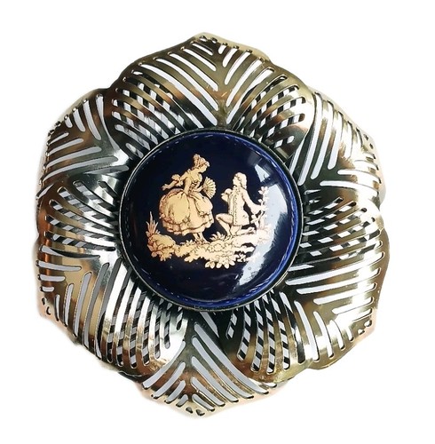 Limoges paris brooch porcelain - limoges,