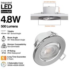 LED Recessed Downlights Tilt Angle Spot Light 3CCT Dimmable 240V Ceiling Lights