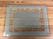 Glass Worktop Saver Chopping Board Rectangular Pattern 11 x 15 