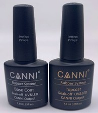 CANNI Rubber Base & Top Coat Gel Nail Polish Soak-Off UV LED UK Top Quality - UK