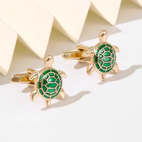 Gold and green turtle - gold,