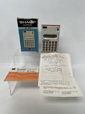 Vintage Retro 1979 Sharp Elsi Mate EL-207 Calculator Boxed, Instructions Receipt