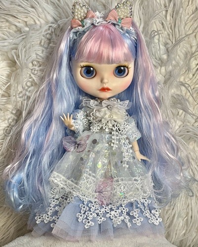 Dreamy pink blue - pink, blythe