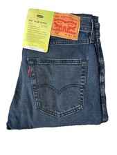 Genuine Levis 512 Slim Taper Fit Stretch Mens Denim Ink Blue Jeans