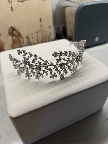 Blush ivory silver crystal - silver,