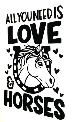 Love and horses decal vinyl - love,