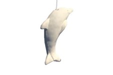Ceramic Ivory White Dolphin Bathroom Light Pull with Cord & Connector