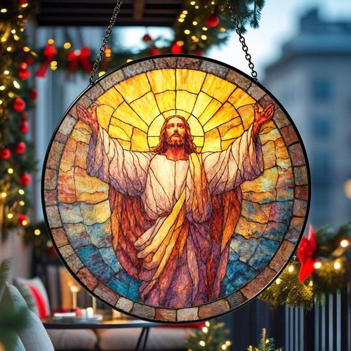 Jesus stained glass - stained, glass-style