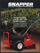 SNAPPER Rear Tine Garden Tiller Rotavator Brochure Leaflet
