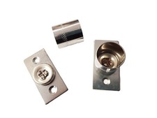 2 Silver Curtain Rod Recess