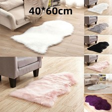 Small Carpet Non Slip Fluffy Shaggy Sheepskin Rug Bedroom Mat Soft Rugs Faux Fur