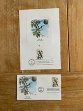 US USA 1987 FDC & PROOF CARD FLEETWOOD RHODE ISLAND BIRDS BOBWHITE QUAIL