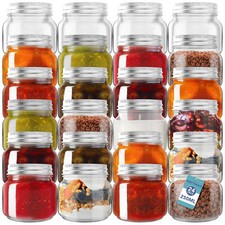 HEFTMAN Glass Mason Jars with