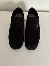 Russell & Bromley Black Suede Platform Loafers Size UK5/EU38