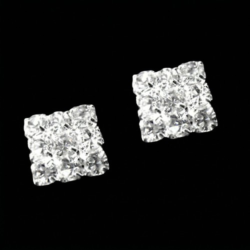 Clip earrings crystal - on,
