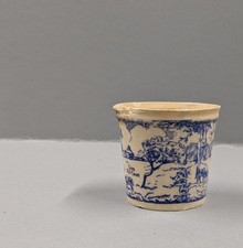 Vintage Crème Fraiche Waxed Pot With Original Lid