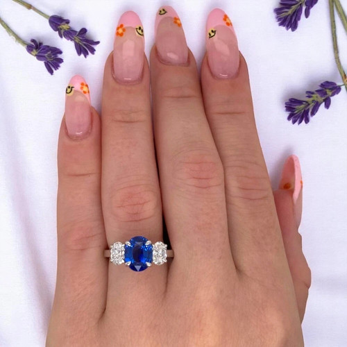 Wedding ring natural - 2.96, ct