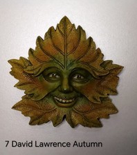 David Lawrence Autumn Coloured Green Man Wall Plaque Hanging Decoration
