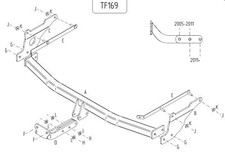 Towtrust Fixed Flange Automotive Towbar For Ford Focus Estate 2011 - 2018