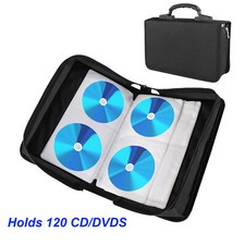 Portable 120x Disc CD VCD DVD Carry Bag Car Storage Holder Case Wallet Organizer