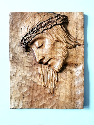 Vintage hand carved jesus - vintage,