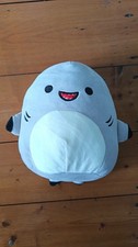 8" Squishmallow Gordon the Shark with teeth