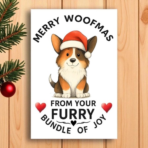 Merry woofmas dog - dog, christmas