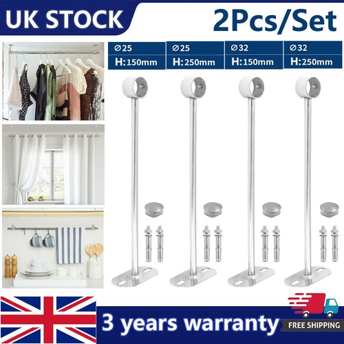 Wardrobe rail hanger rod - 2x,
