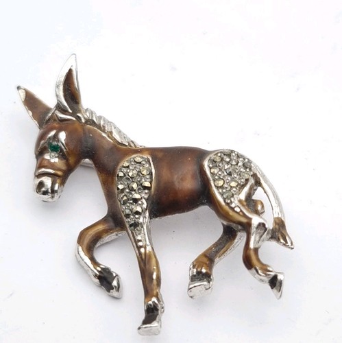 Vintage donkey brooch - vintage,