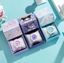 Sanrio Cute Kids Watch With Gift Box Hello Kitty Kuromi My Melody Cinnamoroll