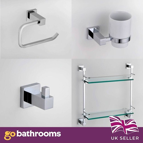 Chrome square bathroom - square,