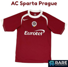 AUTHENTIC AC SPARTA PRAGUE 2004-05 HOME FOOTBALL SHIRT X SMALL ADULT (MINT)