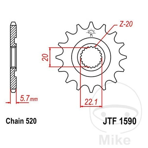 Sprocket for yamaha 250 - for, 13