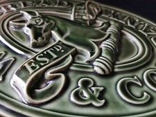 Whitbread & Company - 1742 Green Ceramic Plaque Pub Sign