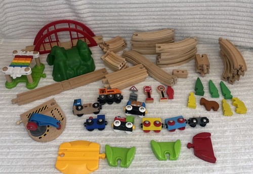 Brio wooden train set tracks - wooden,