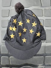 Black With Gold Stars XC Cross Country Hat Silk