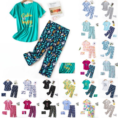 Ladies pyjamas set print pjs - pyjamas,