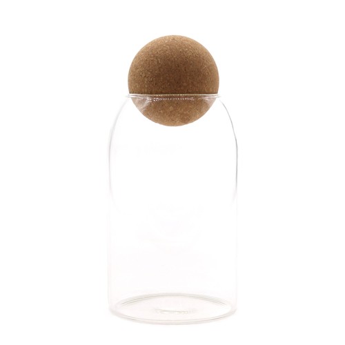 Cottage cork ball glass jar - cork-ball,
