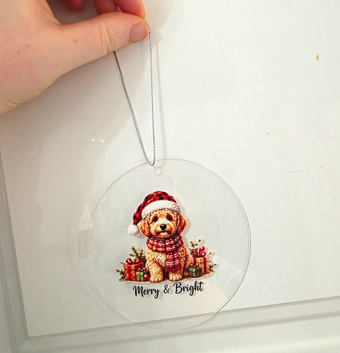 Cockapoo christmas bauble - christmas,