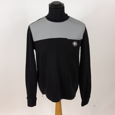 Versace  Versus Jumper Round Neck Black/Grey Silver Zips Mens  (#H1/20)