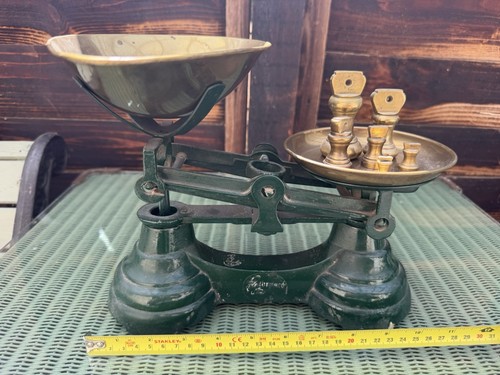 Antique kitchen scales with - antique,
