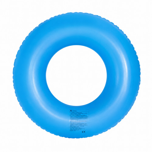 Blue inflatable swim ring - swim,