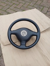 VW GOLF MK4 BORA THREE SPOKE LEATHER STEERING WHEEL