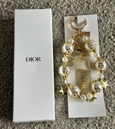 Dior keychain pearls - pearls, gold