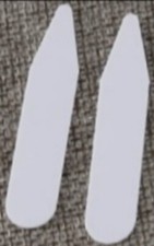 Collar Stays Stiffeners 2"Inch White PVC (Plastic) 5cm Pair Shirt BNWOT New